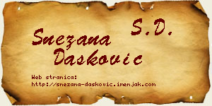 Snežana Dašković vizit kartica